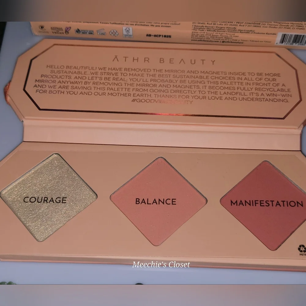 ATHR Beauty Amber Crystal Charged Cheek Palette New In Box